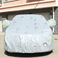 PEVA Anti-Dust Waterproof Sunproof Sedan Car Cover with Warning Strips, Fits Cars up to 4.9m(191 inch) in Length, 191inch (XL)
