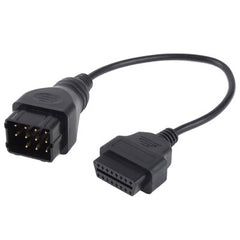 12 Pin to 16 Pin OBDII / OBD Diagnostic Adapter Cable for Renault, 2 Pin to 16 Pin