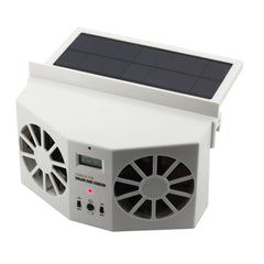 2W Solar Powered Car Auto Air Vent Cool Fan Cooler Ventilation System Radiator, with Temperature Display, 2W Solar Powered Fan