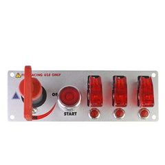 Flip-up Start Ignition Switch Panel and Accessories for Racing Sport , Three-pole