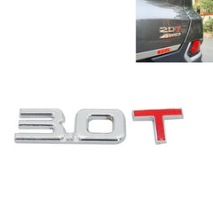 3D Universal Decal Chromed Metal Car Emblem Badge Sticker Car Trailer Gas Displacement Identification, Size: 8.5x2.5 cm, 3.0T, 1.6T, 1.8T, 2.0T, 2.5T, 2.8T