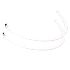 2 PCS  6W 360LM 6500K 597-577nm White + Yellow Wired LED Tube Daytime Running Light DRL Steering Lamp, DC12V, Lamp Length:60cm, 6W 360LM