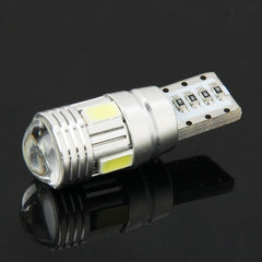 T10 2W White 130LM 6 LED SMD 5730 Backup Reverse Light Turn Signal Bulb for Vehicles, DC 12V, T10 2W