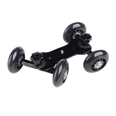 DEBO First Generation Camera Truck / Floor Table Video Slider Track Dolly Car for DSLR Camera / Camcorders, Black