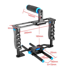 YELANGU YLG0107E-A Protective Cage Handle Stabilizer Top Set for DSLR Camera