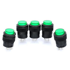 R16-503 16mm 4pin Self-Locking Push Button Switch with Indicator (5 Pcs in One Package, the Price is for 5 Pcs), 16mm Self-Locking