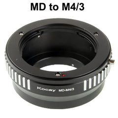 MD Lens to M4/3 Lens Mount Stepping Ring, For Olympus M4/3 (Black)