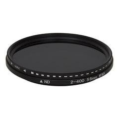 58mm ND Fader Neutral Density Adjustable Variable Filter ND 2 to ND 400 Filter, 58mm
