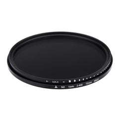 72mm ND Fader Neutral Density Adjustable Variable Filter ND 2 to ND 400 Filter, 72mm