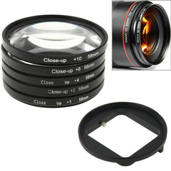 6 in 1 58mm Close-Up Lens Filter Macro Lens Filter + Filter Adapter Ring for GoPro HERO3, 6 in 1 58mm