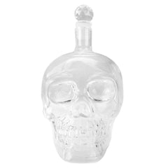 Crystal Glass Skull Bottle for Vodka & Whiskey & Beer Liqueur & Red Wine & Other Beverage, 550ML