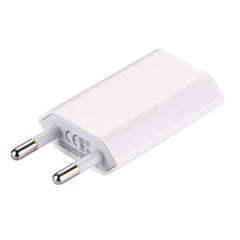 5V / 1A Single USB Port Charger Travel Charger, EU Plug, EU Plug White