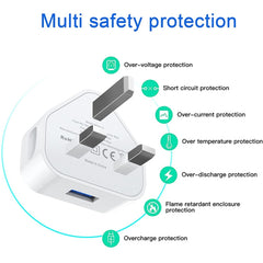 5V / 1A (US Plug) USB Charger Adapter For  iPhone, Galaxy, Huawei, Xiaomi, LG, HTC and Other Smart Phones, Rechargeable Devices, UK Plug, EU Plug