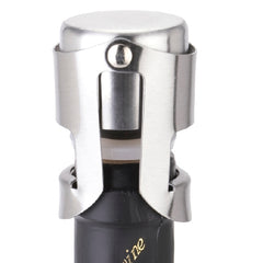 Novel Stainless Steel Champagne Wine Bottle Stopper Plugger Cork Keeping Fresh Gadget, 1PC Wine Bottle Stopper