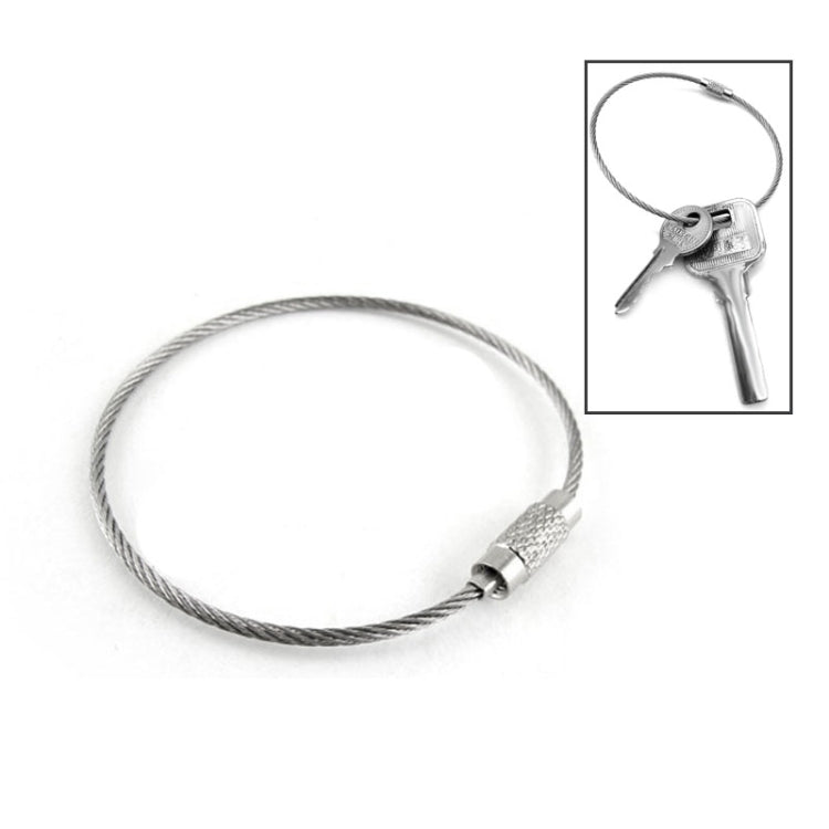 Outdoor Camping Multifunctional Steel Wire Rope Ring / Stainless Steel Wire Key Chain, Key Chain