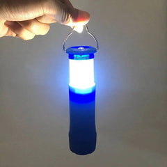 LED Flashlight Camping Lamp Handy Aluminum Ultra Bright Telescopic Torch with Clip