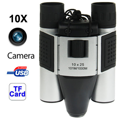10×25mm 5 in 1 (Binocular Camera + Video Camera + Digital Camera + PC Cam + TF Card Reader) Digital Camera Binoculars,  Field of View: 101m/1000m, Size: 135 × 100 × 24mm, 10X25