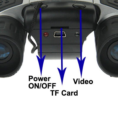 10×25mm 5 in 1 (Binocular Camera + Video Camera + Digital Camera + PC Cam + TF Card Reader) Digital Camera Binoculars,  Field of View: 101m/1000m, Size: 135 × 100 × 24mm, 10X25