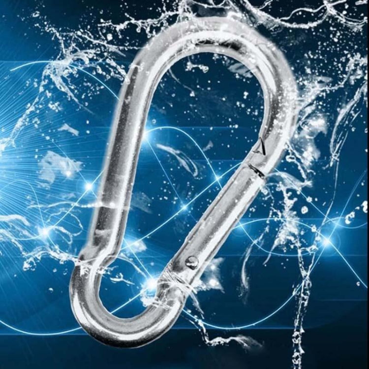 M6 Stainless Steel Carabiner Spring Hook Multi-tool Mountaineering Buckle Lock Camping Hook Rope, Inner Diameter: 5.8mm, M6