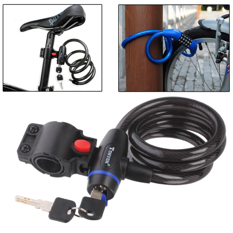 Copper Cable Security Bicycle Lock Set, With Bicycle Lock  Key