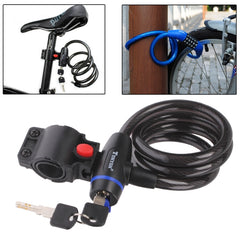 Copper Cable Security Bicycle Lock Set, With Bicycle Lock  Key