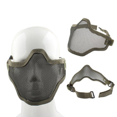 Half Face Net Mesh Style Protection Mask with Elastic Strap, Net Mesh Style Mask (Army Green), Half Face Net Mesh Style Mask(Black), Net Mesh Style Mask(Brown)