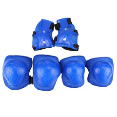 6 in 1 Roller Skate Knee & Elbow & Wrist Pads Protective Gear Sets, Gear Sets(Dark Blue), Gear Sets(Pink), Gear Sets(Black)