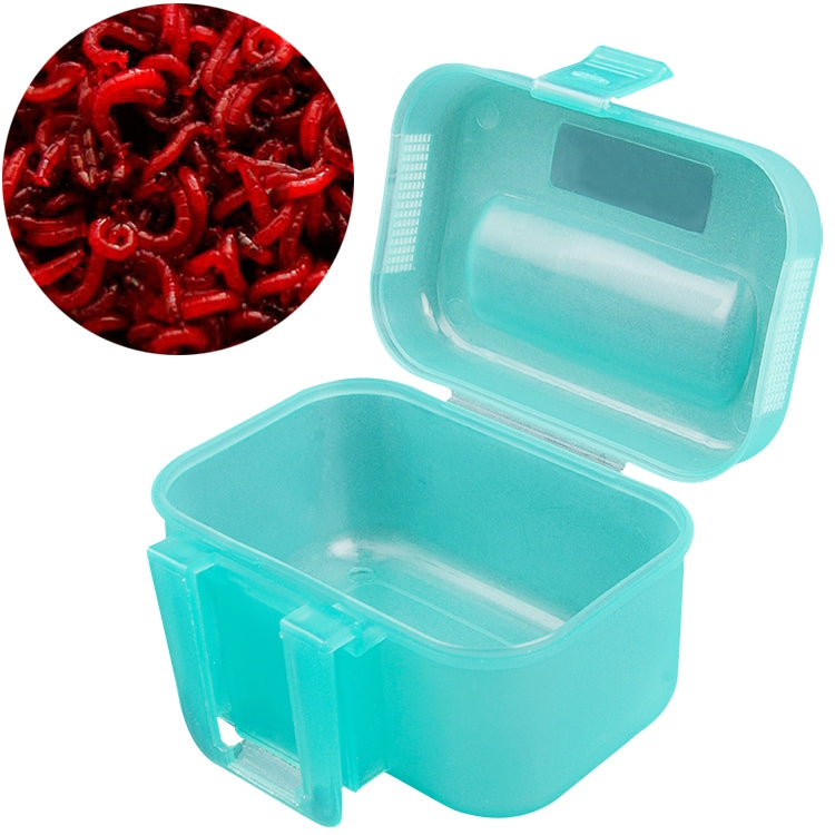 Plastic Live Earthworm Fishing Tackle Box Bug Shrimp Bait Box, Bug Shrimp Bait Box