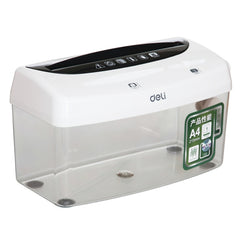 Deli Office Series Hand-cranked A4 / CD / Card Desktop Paper Shredder, Waste-bin Volume: 4L (No. 9935), No. 9935