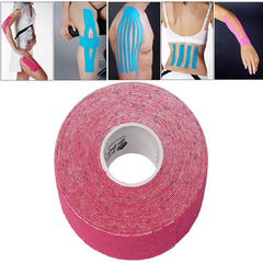 Waterproof Kinesiology Tape Sports Muscles Care Therapeutic Bandage, Size: 5m(L) x 5cm(W), Size: 5m x 5cm Magenta, Size: 5mx 5cm Apricot, Size: 5mx 5cm Black, Size: 5mx 5cm White, Size: 5mx 5cm Green, Size: 5mx 5cm, Size: 5mx 5cm Red, Size: 5mx 5cm Yel...