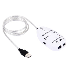 USB Interface Guitar Link Cable PC / MAC Recording, USB Interface Guitar Link Cable (White), USB Interface Guitar Link Cable (Black)