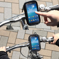 Bicycle Handlebar Mount Holder Waterproof / Sand-proof / Snow-proof / Dirt-proof Zipper Touch Bag, Suitable for Galaxy Note III / N9000 & Mega 6.3 / i9200, For  Note III