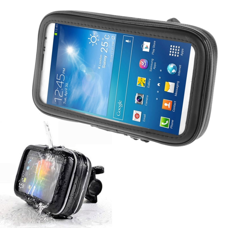 Bicycle Handlebar Mount Holder Waterproof / Sand-proof / Snow-proof / Dirt-proof Zipper Touch Bag, Suitable for Galaxy Note III / N9000 & Mega 6.3 / i9200, For  Note III