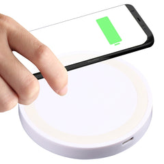 Universal QI Standard Round Wireless Charging Pad (White + Red), White, Black + White, White + Black, Grey+Black, White + Red