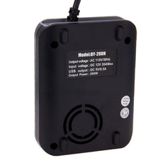 DY-200N, 200W DC 12V to AC Car Power Inverter with 500mA USB Port & EU / US Power Socket, 110V, DY-200N