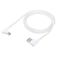 1.2m 2A 90 Copper Wires Woven Elbow USB-C / Type-C 3.1 to USB 2.0 Data / Charger Cable