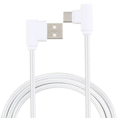 1.2m 2A 90 Copper Wires Woven Elbow USB-C / Type-C 3.1 to USB 2.0 Data / Charger Cable