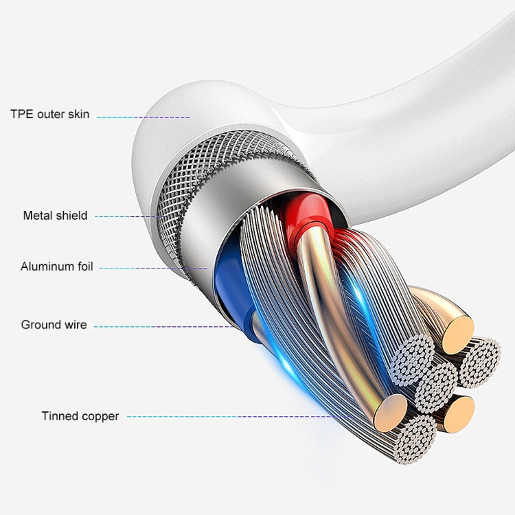 awei CL-77T 5A USB to USB-C / Type-C Interface Smart Fast Charge TPE Data Cable, Cable Length: 1m, USB-C / Type-C