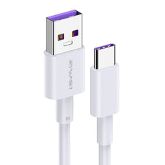 awei CL-77T 5A USB to USB-C / Type-C Interface Smart Fast Charge TPE Data Cable, Cable Length: 1m, USB-C / Type-C
