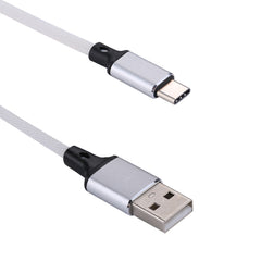 1m 2A Output USB to USB-C / Type-C Nylon Weave Style Data Sync Charging Cable, 2A White, 2A Black, 2A Pink, 2A Grey, 2A Red