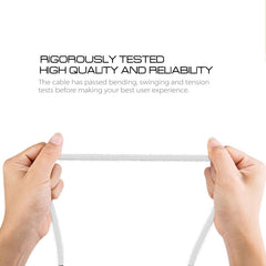 1m 2A Output USB to USB-C / Type-C Nylon Weave Style Data Sync Charging Cable, 2A White, 2A Black, 2A Pink, 2A Grey, 2A Red