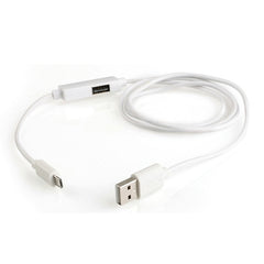 OTG-Y-02 USB 2.0 Male to Micro USB Male + USB Female OTG Charging Data Cable for Android Phones / Tablets with OTG Function, Length: 1.1m, Length: 1.1m