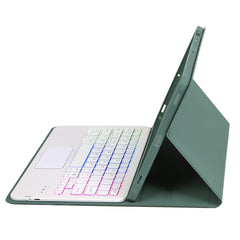For iPad 11 2025 / 10th Gen 10.9 2022 A10B-AS Lambskin Texture Backlight Bluetooth Touch Keyboard Leather Tablet Case with Pen Slot, A10B-AS