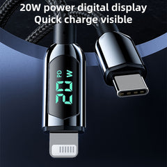 Mutural Li-CC002 1.2m 100W Digital Display USB-C / Type-C to Type-C Charging Data Cable, Type-C to Type-C