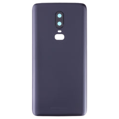 For OnePlus 6 Frosted Battery Back Cover with Camera Lens Frame, For OnePlus 6 (Frosted Black)