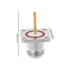 NKF Brass N Female Connector with 4 Holes Flange Frame RF Adapter