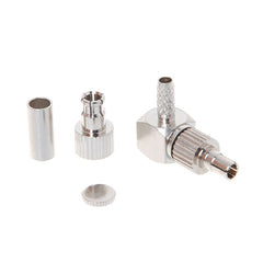 2 in 1 TS9 / CRC9 Male Right Angle RF Coaxial Card Connector for RG174 / 178 / 316 LMR100