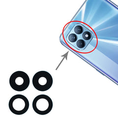 For OPPO Reno4 SE/A93 4G/OPPO Reno4 F/Reno4 Lite/F17 Pro PEAT00 PEAM00 10pcs Back Camera Lens, For OPPO Reno4 SE/A93 4G