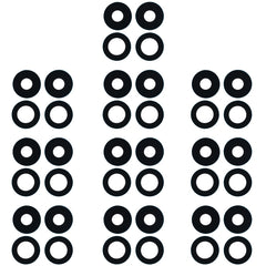 For OPPO Reno4 SE/A93 4G/OPPO Reno4 F/Reno4 Lite/F17 Pro PEAT00 PEAM00 10pcs Back Camera Lens, For OPPO Reno4 SE/A93 4G