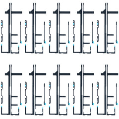 10 PCS Original Front Housing Adhesive for Sony Xperia 1 II, For Sony Xperia 1 II